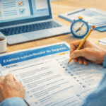 persona realizando el examen de distribuidor de seguros dgsfp